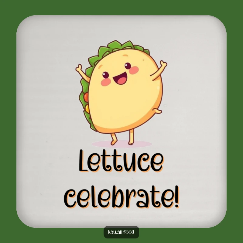 Funny Taco Cartwheel Coasters: Protect Surfaces with Fiesta Fun