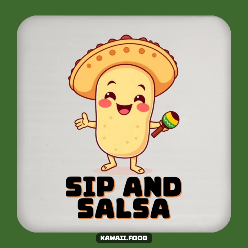 Funny Taco Fiesta Coasters: Protect Surfaces with Party Flair, Gift Set