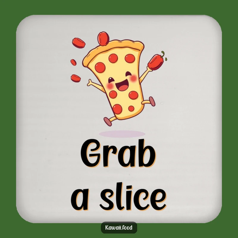 Protect Your Table: Funny Pizza Slice Coaster - Cartwheel Fun, Cool Funny Gift