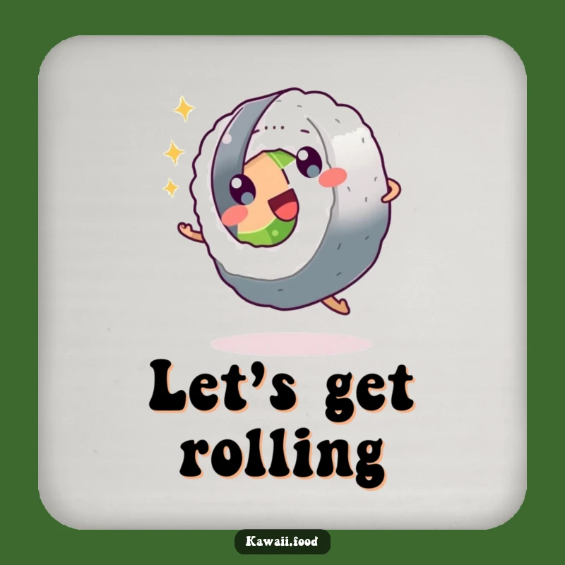 Funny Sushi Roll Cartwheel Coasters - Protect Surfaces with Hilarious Foodie Fun!