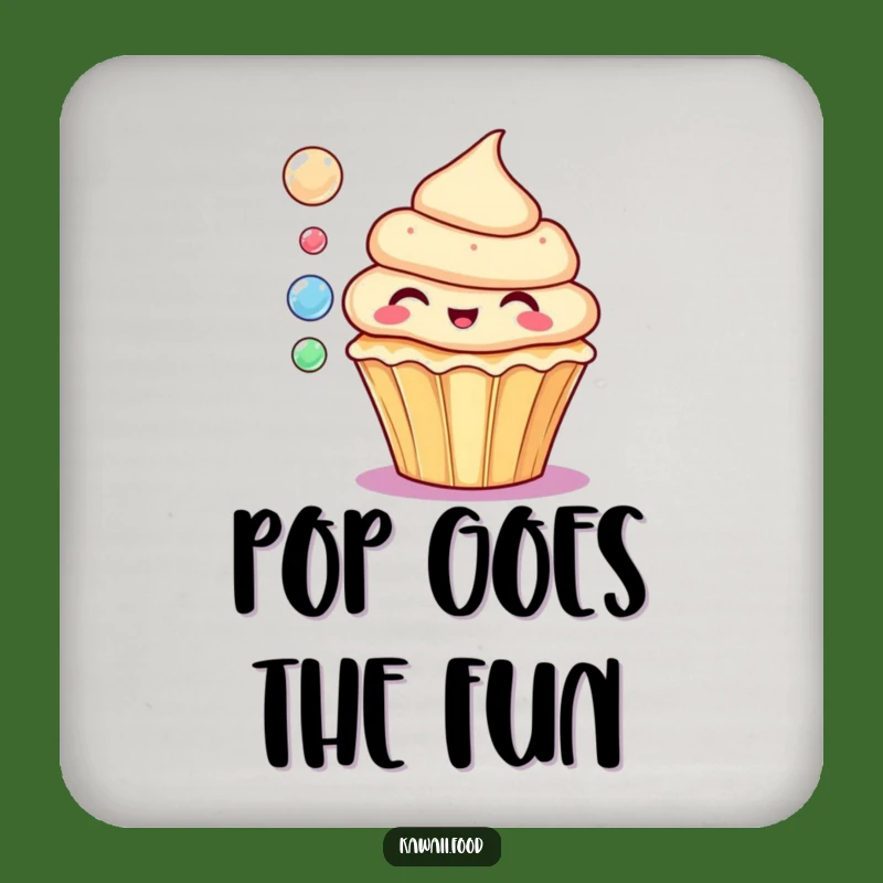 Funny Cupcake Bubbles Drink Coaster: Protect Surfaces with Sweet Charm