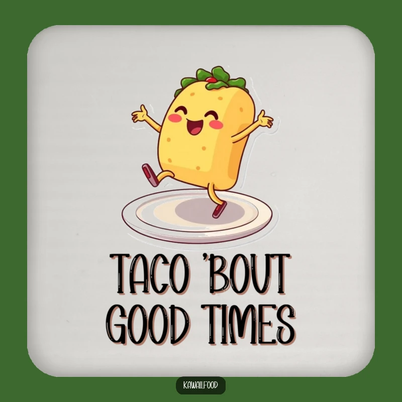 Funny Dancing Taco Coaster: Protect Surfaces with Flair, A Hilarious Gift!