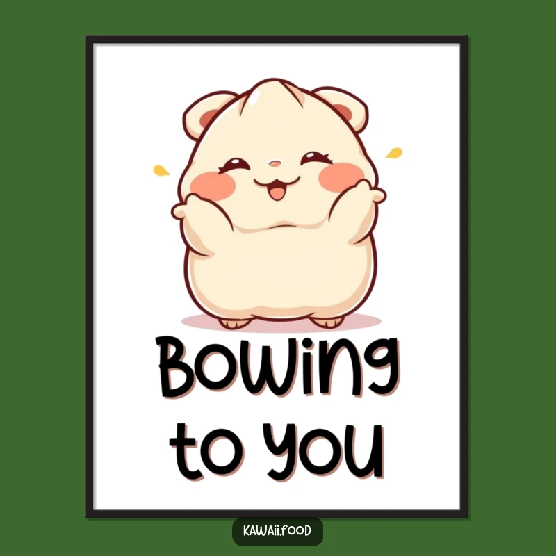 Funny Dumpling Poster: Witty Art, Perfect Gift for Kitchen Decor