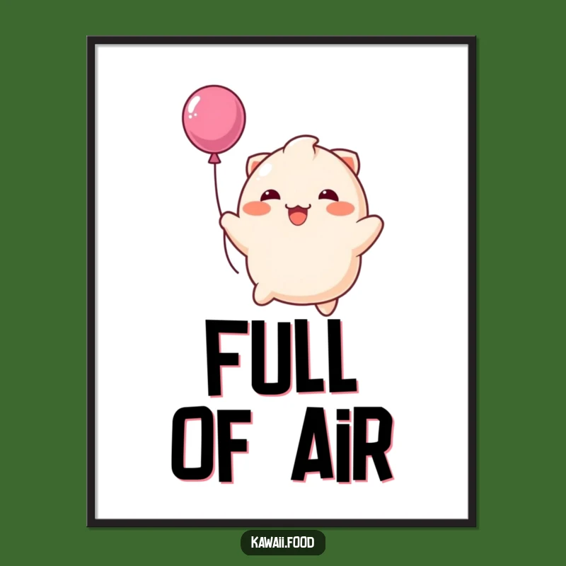 Funny Happy Dumpling Balloon Poster: Add Joy to Your Walls