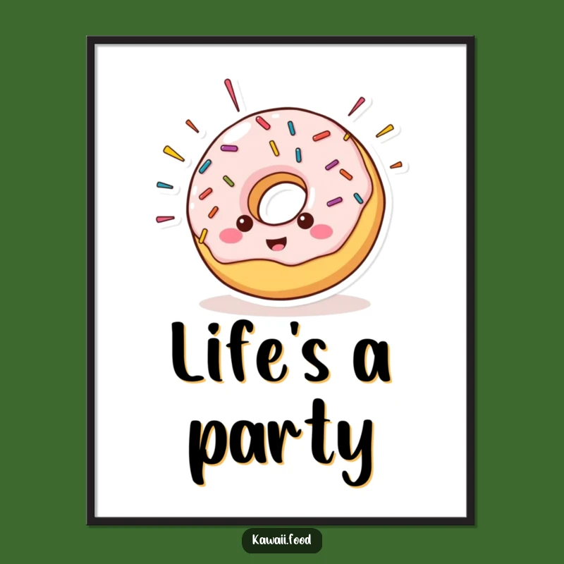 Funny Donut Sprinkle Poster: Hilarious Wall Art & Unique Funny Gift