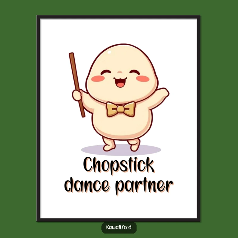 Funny Dumpling Waltz Poster: Happy Character, Artistic Humorous Gift
