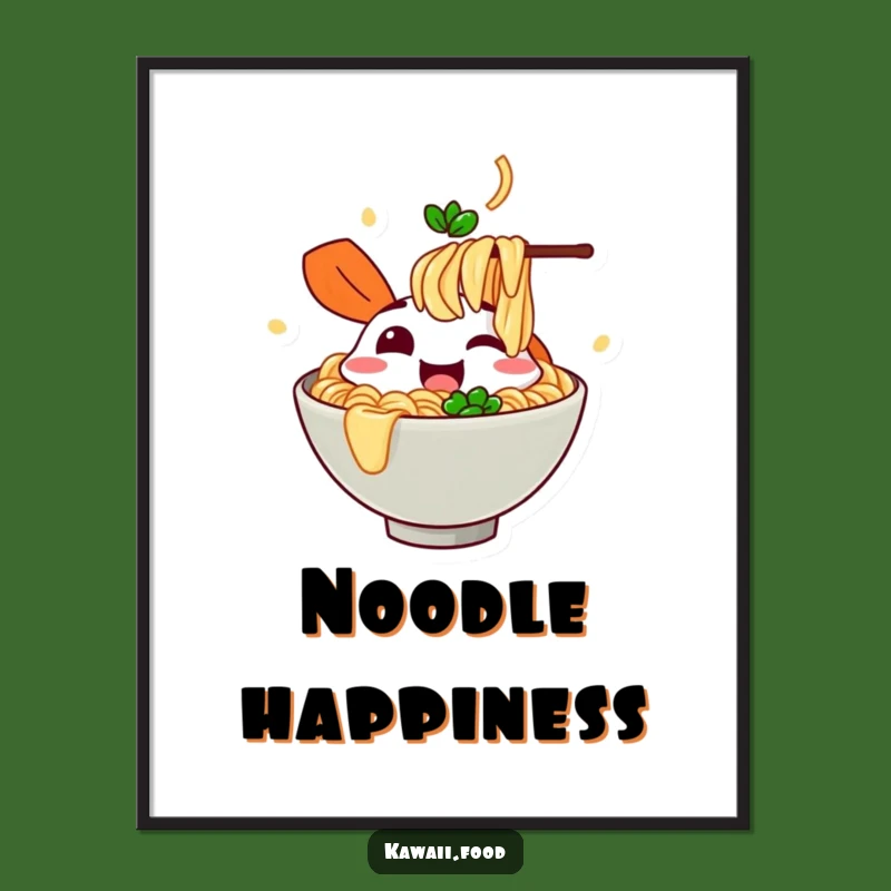 Funny Ramen Slurp Poster - Cheerful Wall Art for a Cozy Space!