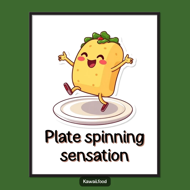 Funny Dancing Taco Poster: Wall Art That Pops, A Hilarious Gift Idea!