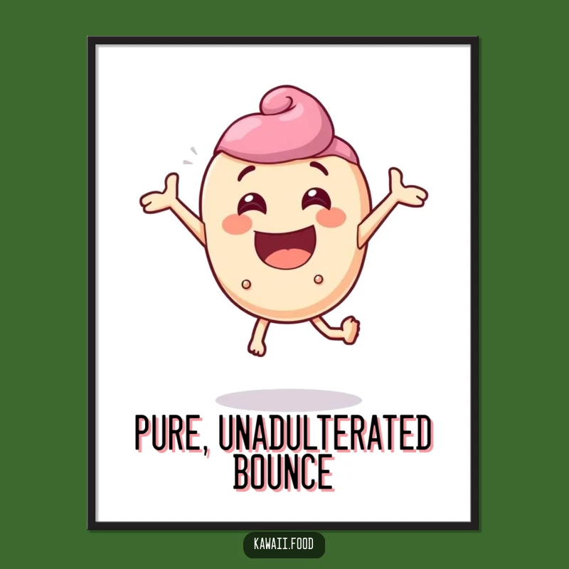 Funny Candy Character Poster: Bouncing with Joy, Ideal Funny Gift Art