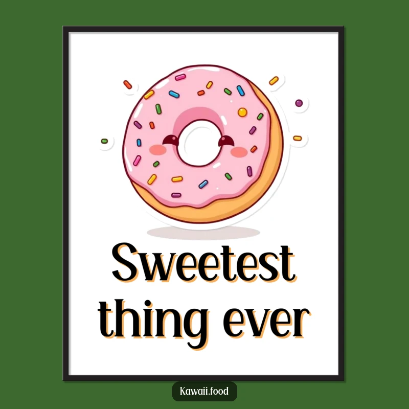 Funny Shy Donut Juggling Sprinkles Poster: Sweeten Your Wall Decor