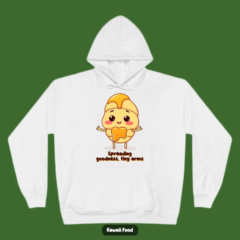 Cozy Funny Croissant Jam Hoodie: Warm Up with This Cute Pastry Character