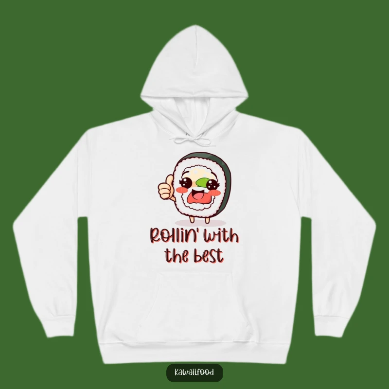 Cozy Funny Sushi Roll Thumbs Up Hoodie - Warm Comfort