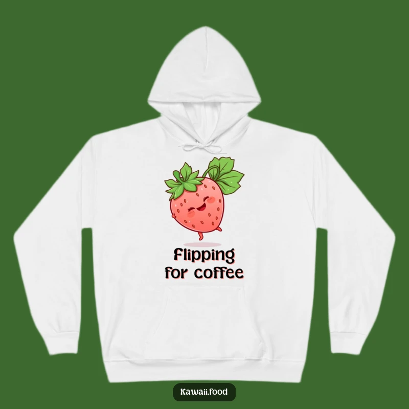 Funny Strawberry Hoodie: Giggling Cartwheel Character, Cozy & Sweet Apparel, Best Gift