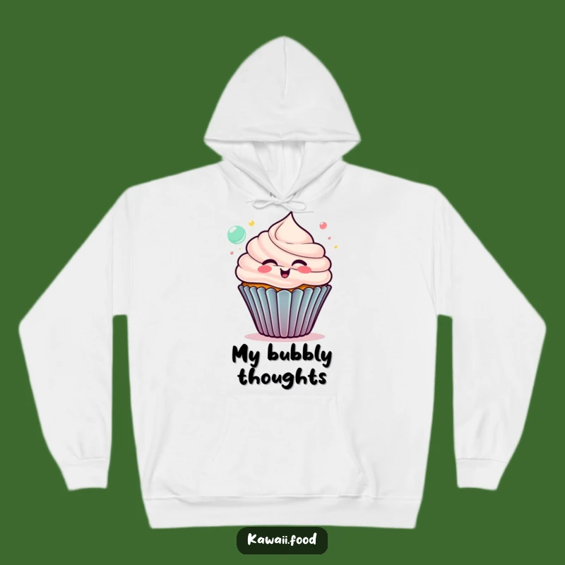Funny Delighted Cupcake Hoodie - Cozy Bubbles, Perfect Humorous Gift for Warmth
