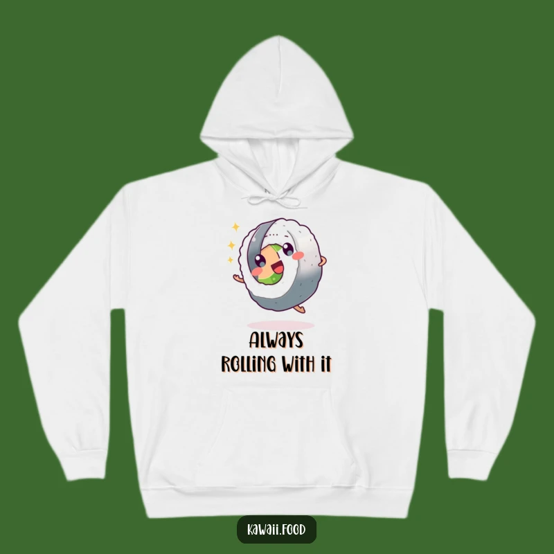 Funny Sushi Roll Cartwheel Hoodie - Cozy Up with Deliciously Fun Vibes!