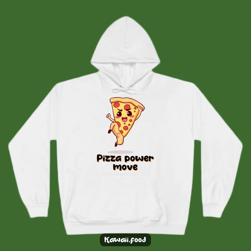 Funny Pizza Kick Hoodie: Determined Slice Wear, Ultimate Funny Gift