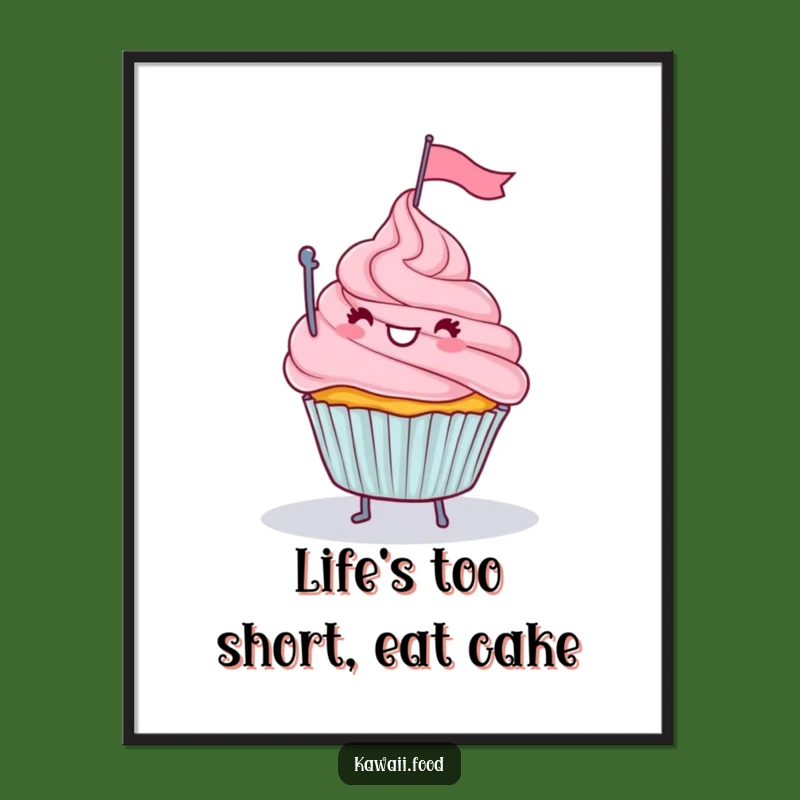 Free Printable Wall Art: Funny Cupcake Flag, Sweet Whimsical Downloadable Decor