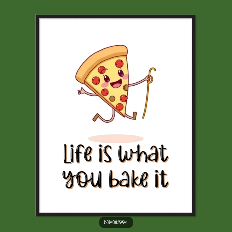 Free Printable Wall Art: Funny Pizza Skipping Spaghetti, Whimsical Downloadable Decor
