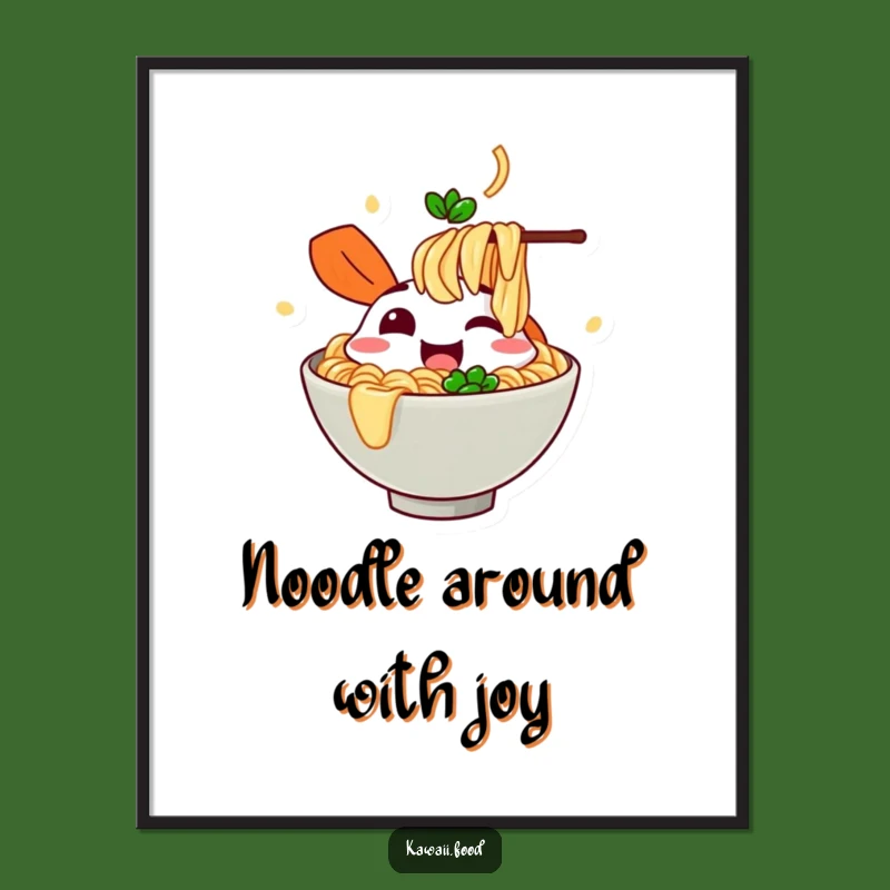 Free Printable Wall Art: Happy Ramen Slurp, Fun Downloadable Decor