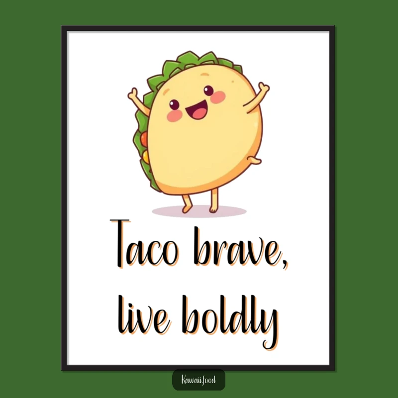 Funny Free Printable Wall Art: Cartwheeling Taco, Energetic Downloadable Decor