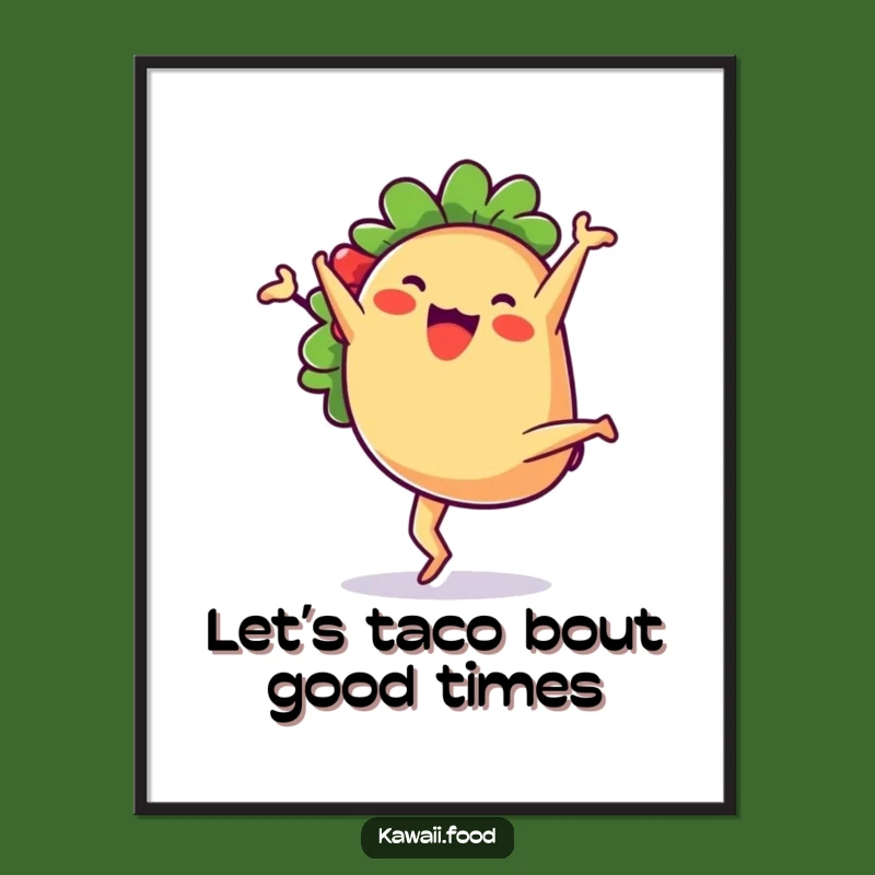 Free Printable Humorous Taco Art - Funny Downloadable Wall Decor Gift