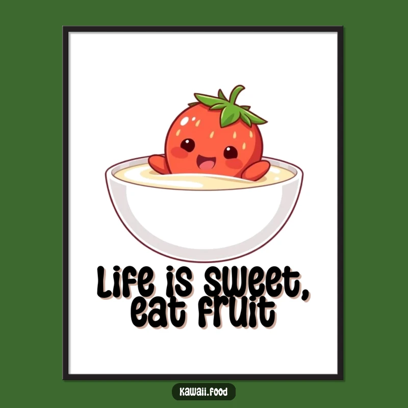 Free Printable Strawberry Swim Wall Art- Whimsical Downloadable Decor!