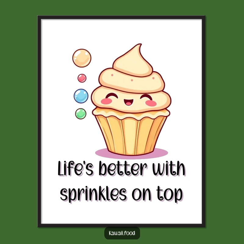 Funny Free Printable Cupcake Wall Art: Bubbly Delight Downloadable Decor Gift!