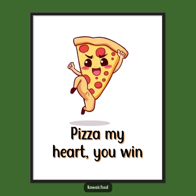 Funny Free Printable Pizza Wall Art: High Kick Slice Downloadable Decor