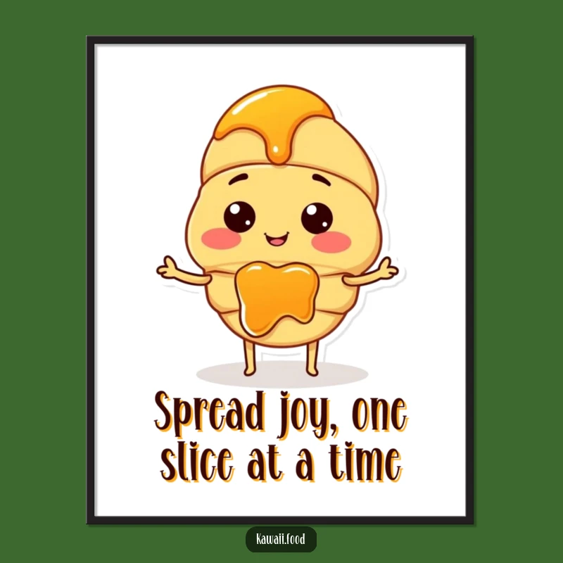 Funny Free Printable Croissant Wall Art Cute Foodie Downloadable Art