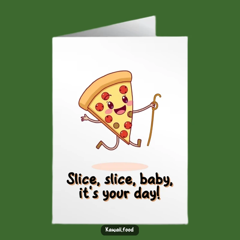 Free Printable Birthday Card: Pizza Skipping Spaghetti, Hilarious Downloadable Gift
