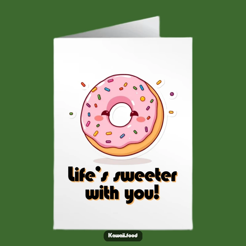 Free Printable Birthday Card: Shy Donut Juggling Sprinkles, Sweet Downloadable Gift