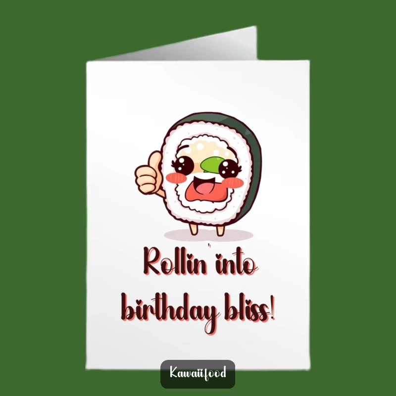 Free Printable Sushi Birthday Card - Funny Downloadable Gift for Japanese Food Lovers