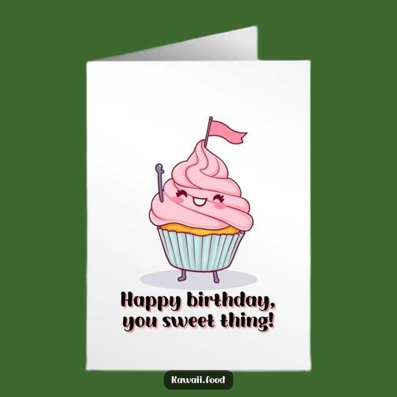 Free Printable Birthday Card: Cupcake Flag, Sweet Hilarious Downloadable Gift