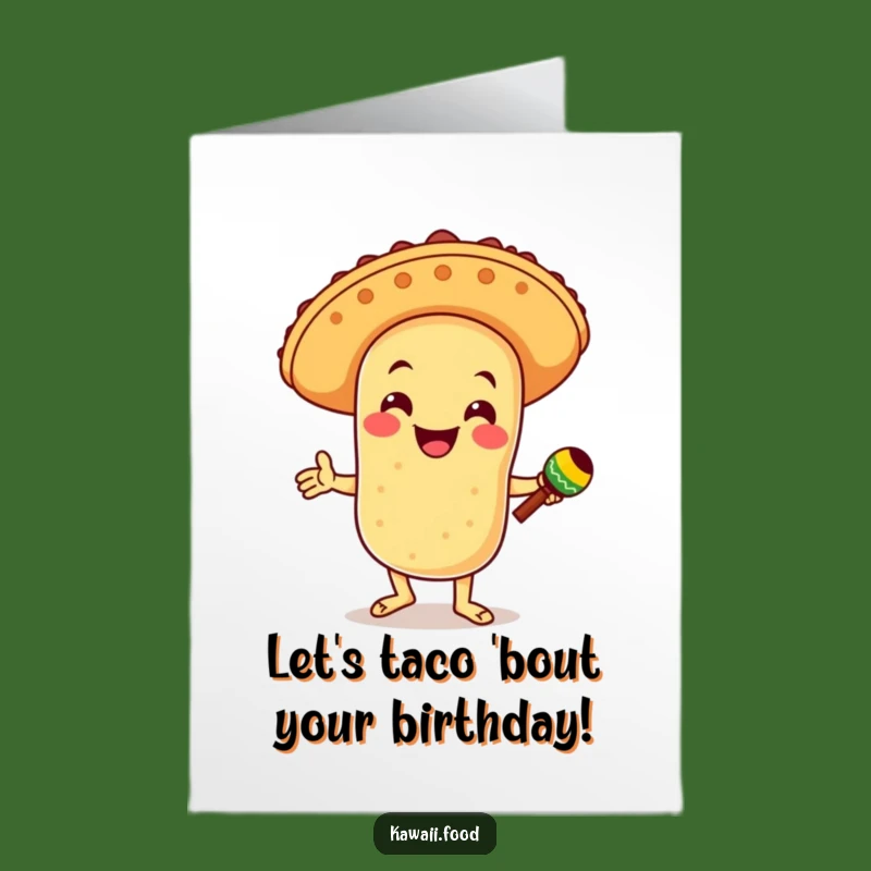 Free Printable Taco Birthday Card - Funny Dancing Fiesta Downloadable Gift