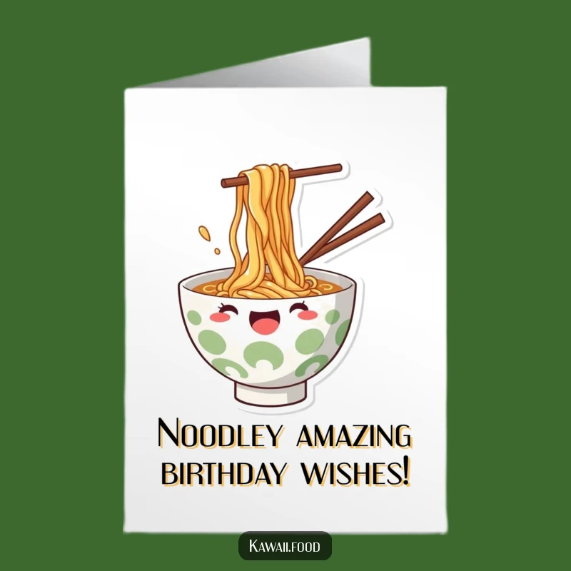 Free Printable Ramen Birthday Card: Funny Noodle Splash Downloadable Gift