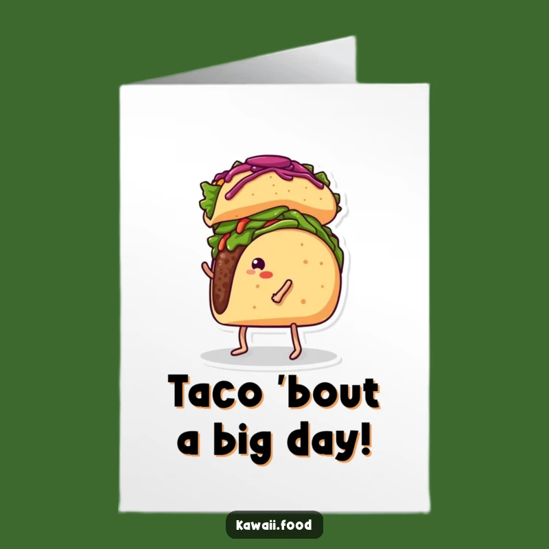 Free Printable Birthday Card: Funny Taco Balancing Burrito, Hilarious Downloadable Gift