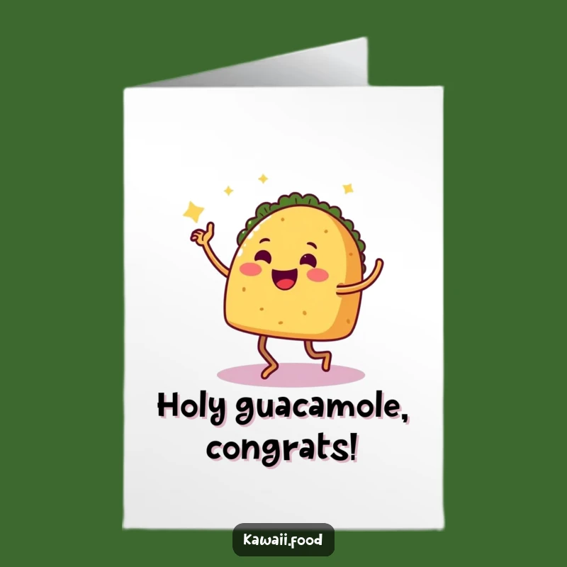 Free Printable Congrats Card: Dancing Taco's Celebration, Fiesta Success