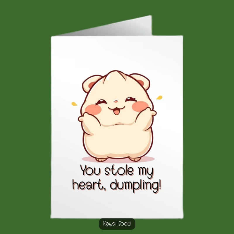 Free Printable Congrats Card: Dumpling Bow - Funny Downloadable Achievement Gift