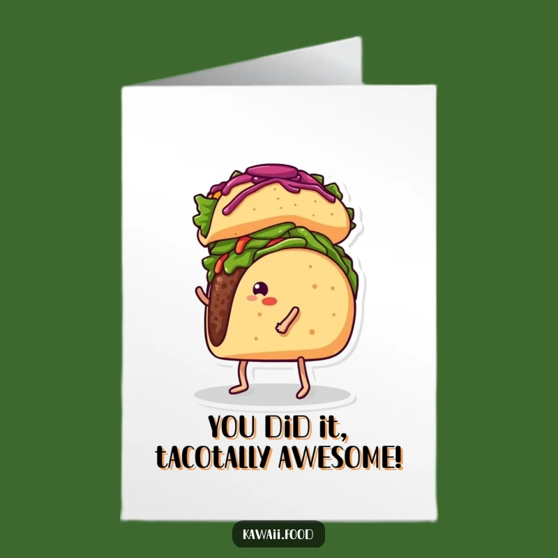 Free Printable Congrats Card: Taco Balancing Burrito, Hilarious Downloadable Congratulations Gift