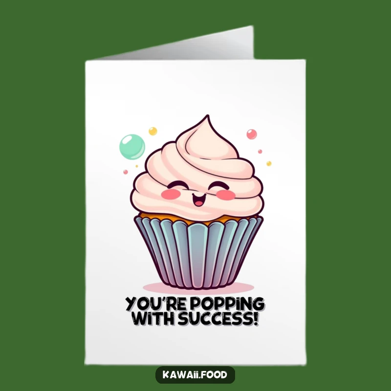 Free Printable Cupcake Card: Bubbly Congrats Downloadable Gift for Sweet Achievements