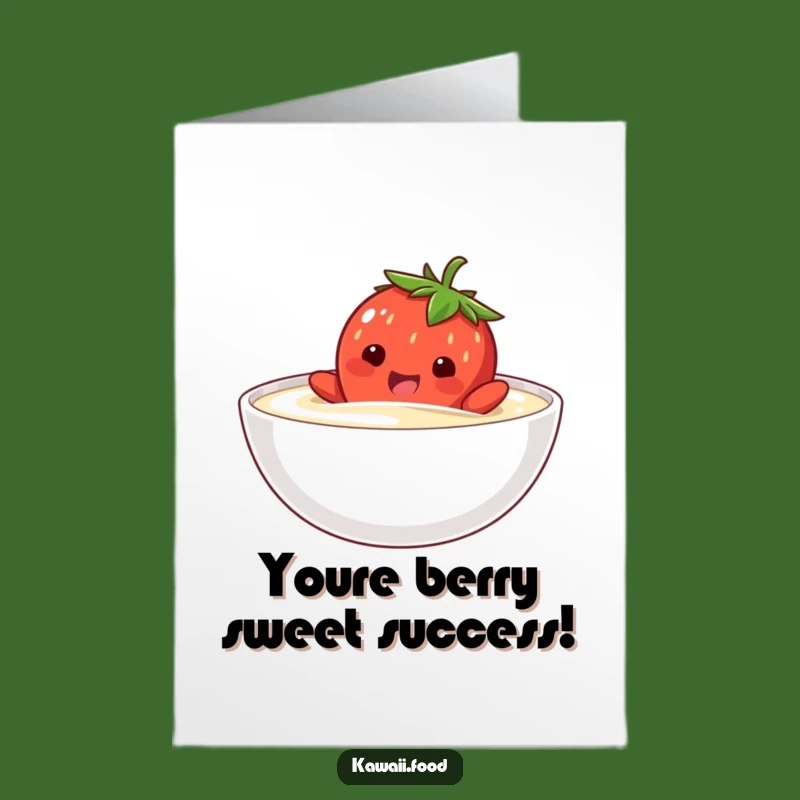 Free Printable Strawberry Swim Congrats Card- Cute Downloadable Gift!
