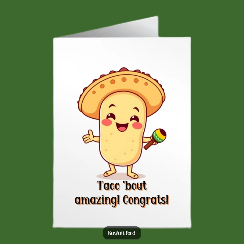 Free Printable Taco Congrats Card - Hilarious Dancing Fiesta Downloadable