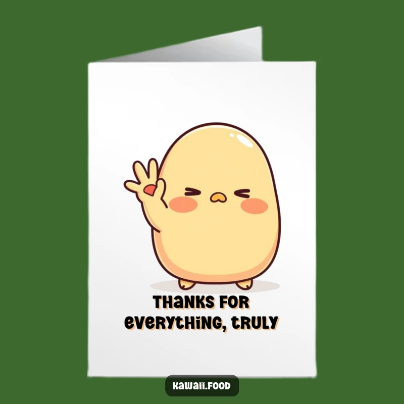 Free Printable Tamagoyaki Thank You Card: Shy Waving Gratitude Downloadable!