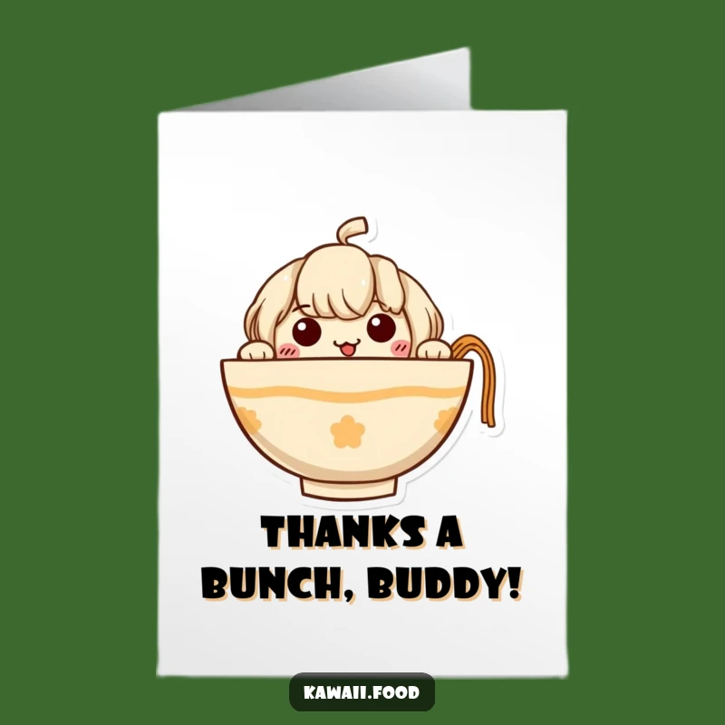 Free Printable Thank You Card: Curious Ramen, Noodle Arms, Funny Downloadable Gift