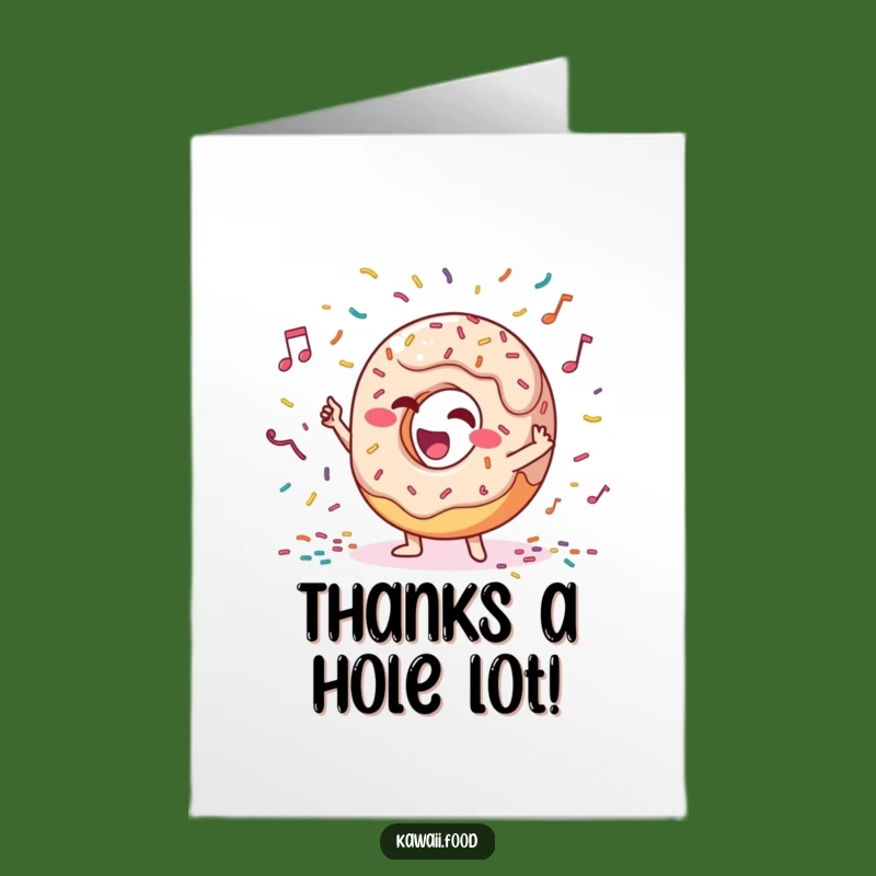 Free Printable Thank You Card: Donut Conductor Gratitude Funny Downloadable Greeting