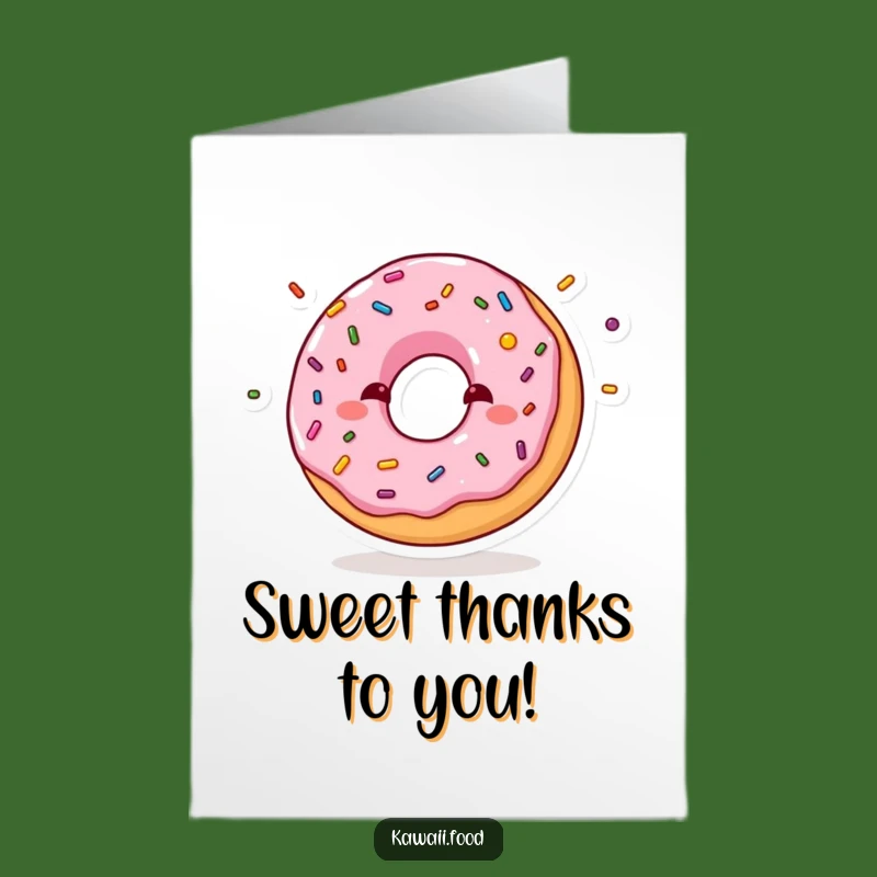 Free Printable Thank You Card: Donut Sprinkles Thanks, Heartfelt Downloadable Gift