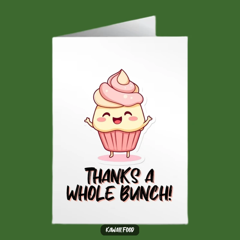 Free Printable Thank You Card: Wiggling Cupcake Humor for a Sweet Downloadable Gift