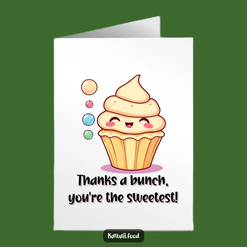 Funny Free Printable Cupcake Thank You Card: Bubbly Gratitude Downloadable Gift!