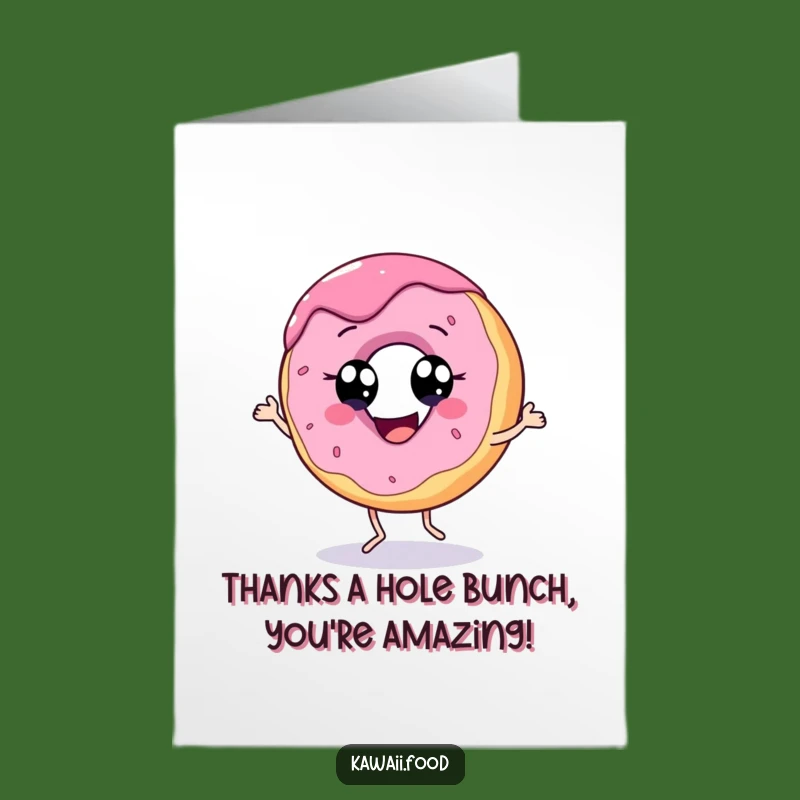 Funny Free Printable Donut Thank You Card: Dancing Donut Downloadable Gift!