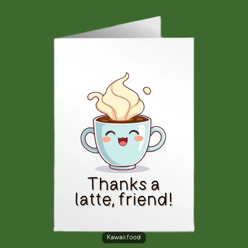 Free Printable Coffee Cup Steam Thank You Card- Warm Downloadable Gift!